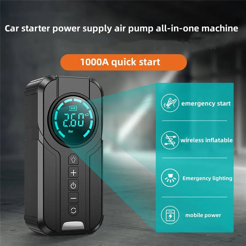 Smart Multipurpose Air Compressor - Jump Starters - Battery Charging Systems 🛞 - Lanorys