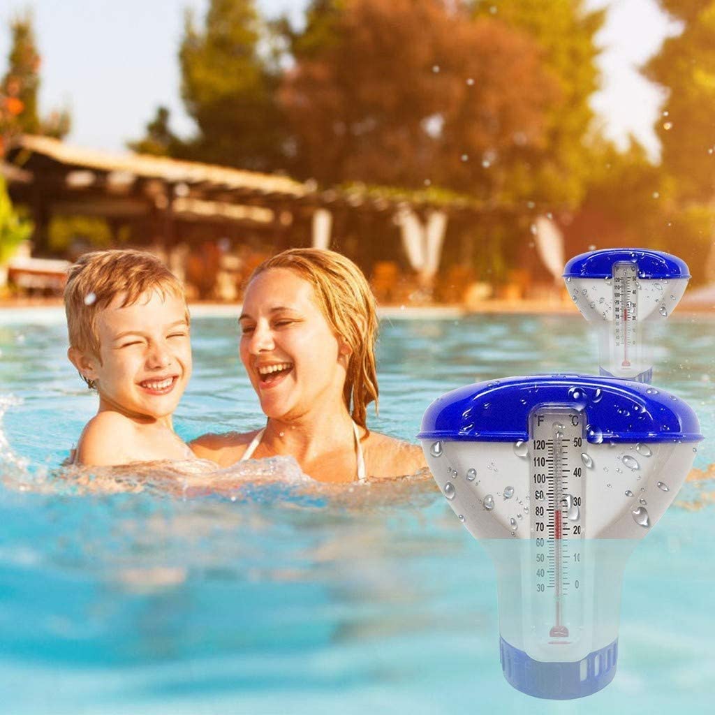 Chlorine dispenser with thermometer